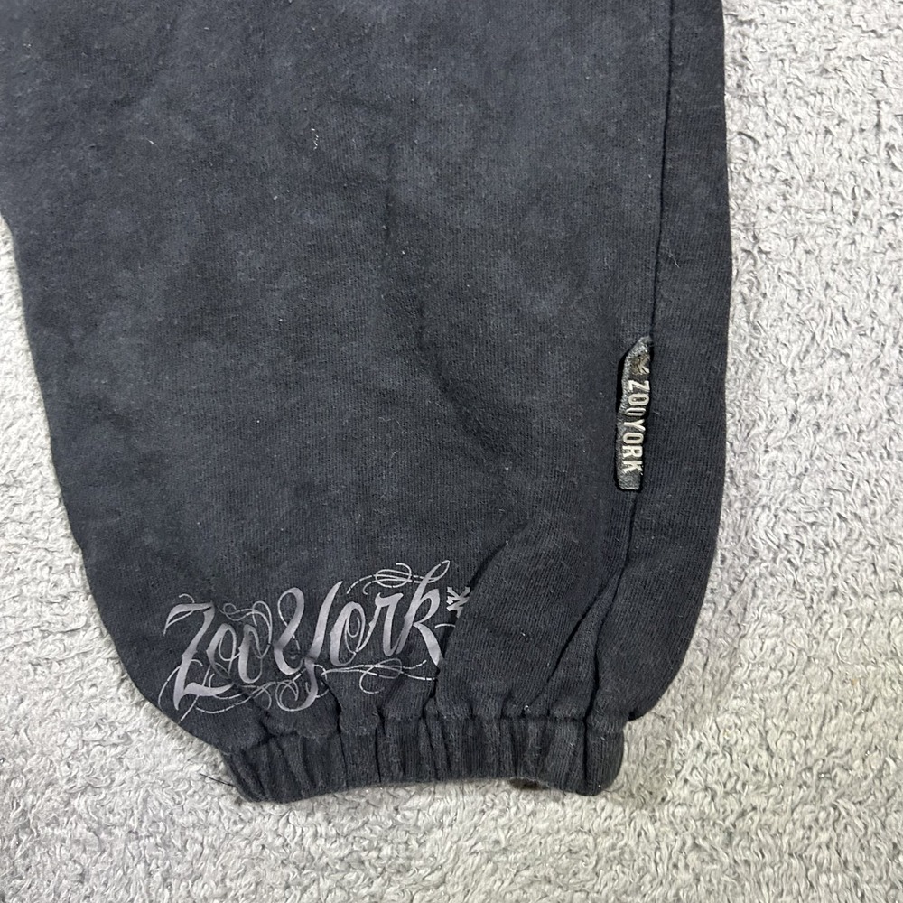 Y2k Zoo York Black Fleece Joggers Sweatpants Men's Size Small #3370 - Picture 4 of 8